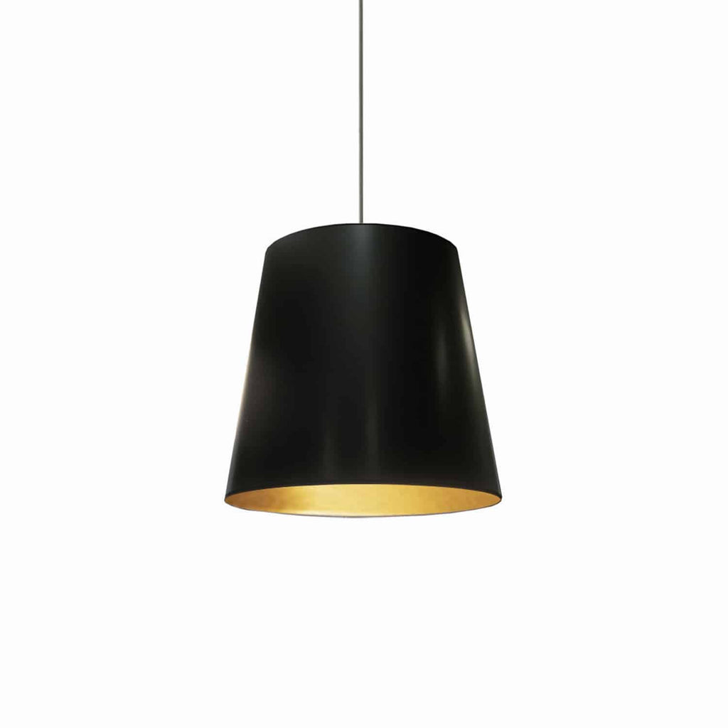 White Gold Drum Pendant Light
