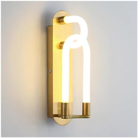 Large Gold Curved Tube Nordic Wall Sconce
