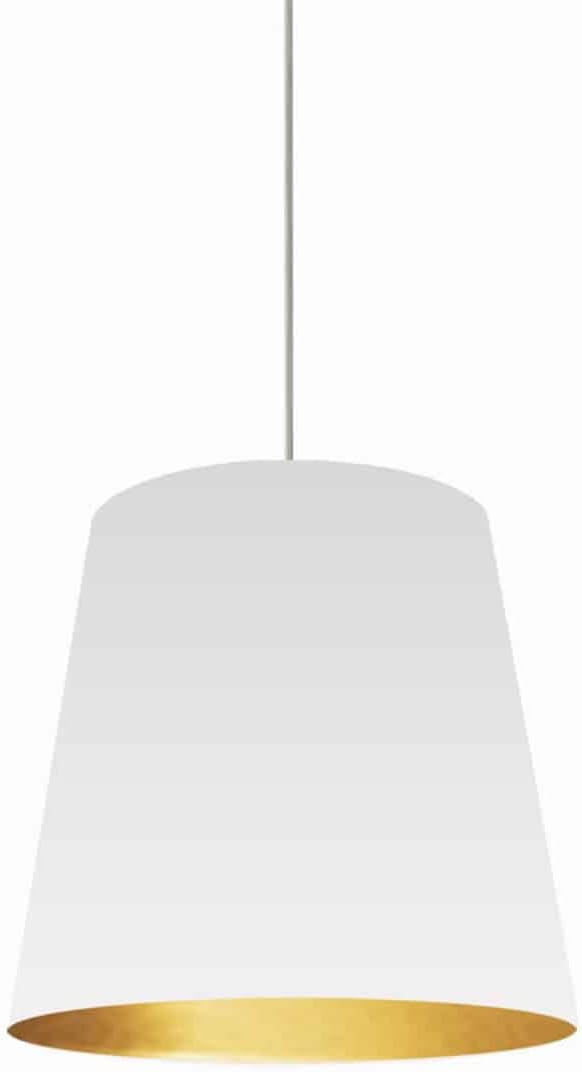 White Gold Drum Pendant Light