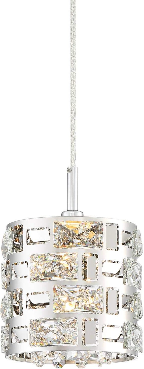 Chrome Crystal Mini LED Pendant Light