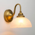 U-Shaped Milk White Glass Vintage Wall Sconce
