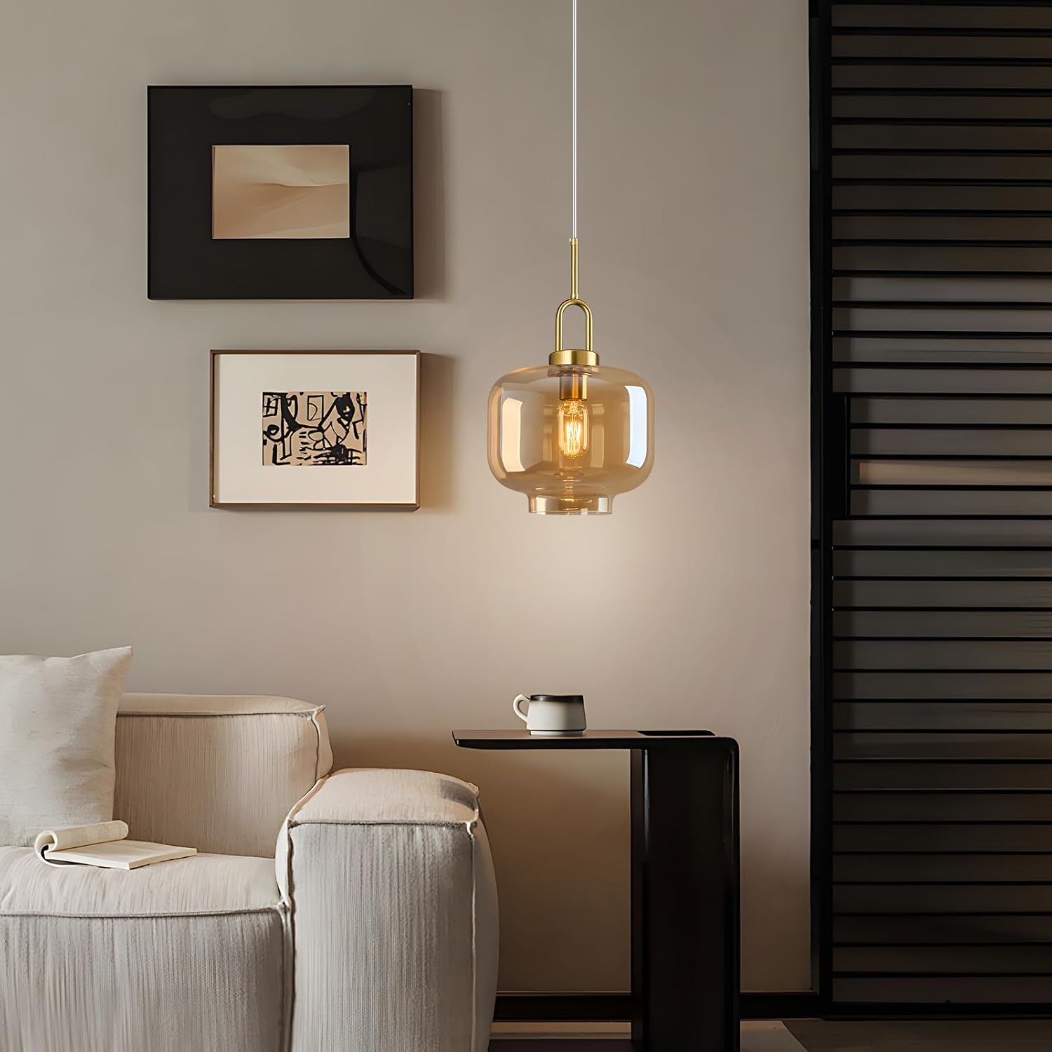 Gold Glass Kitchen Island Pendant Light