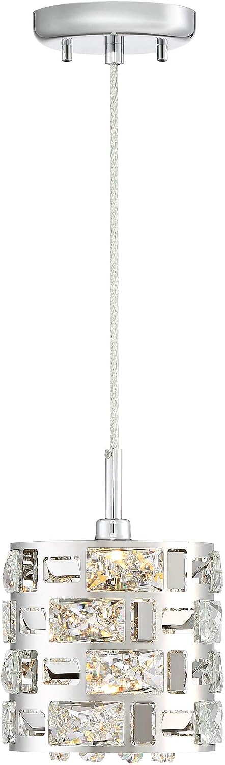 Chrome Crystal Mini LED Pendant Light