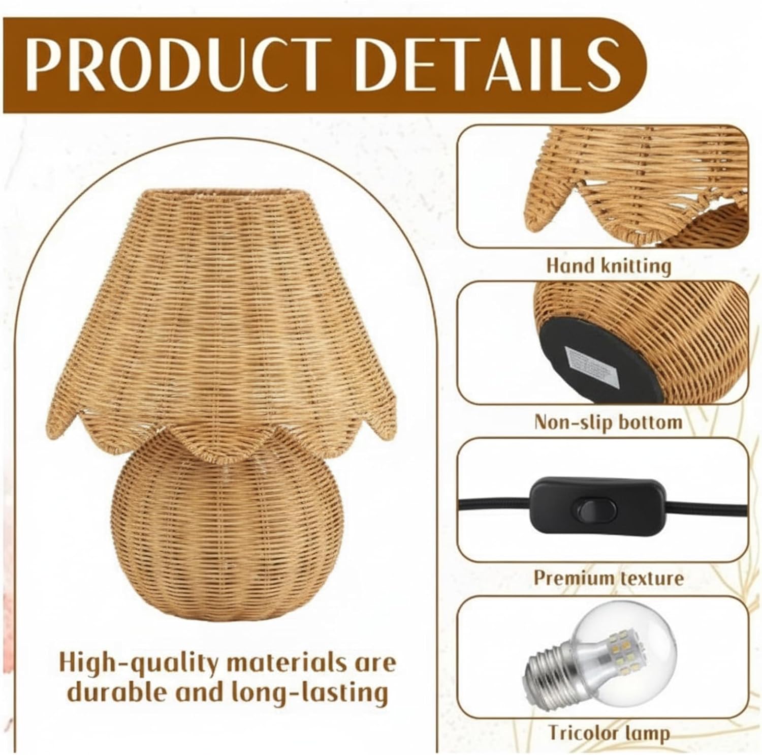 Woven Rattan Decor Table Lamp