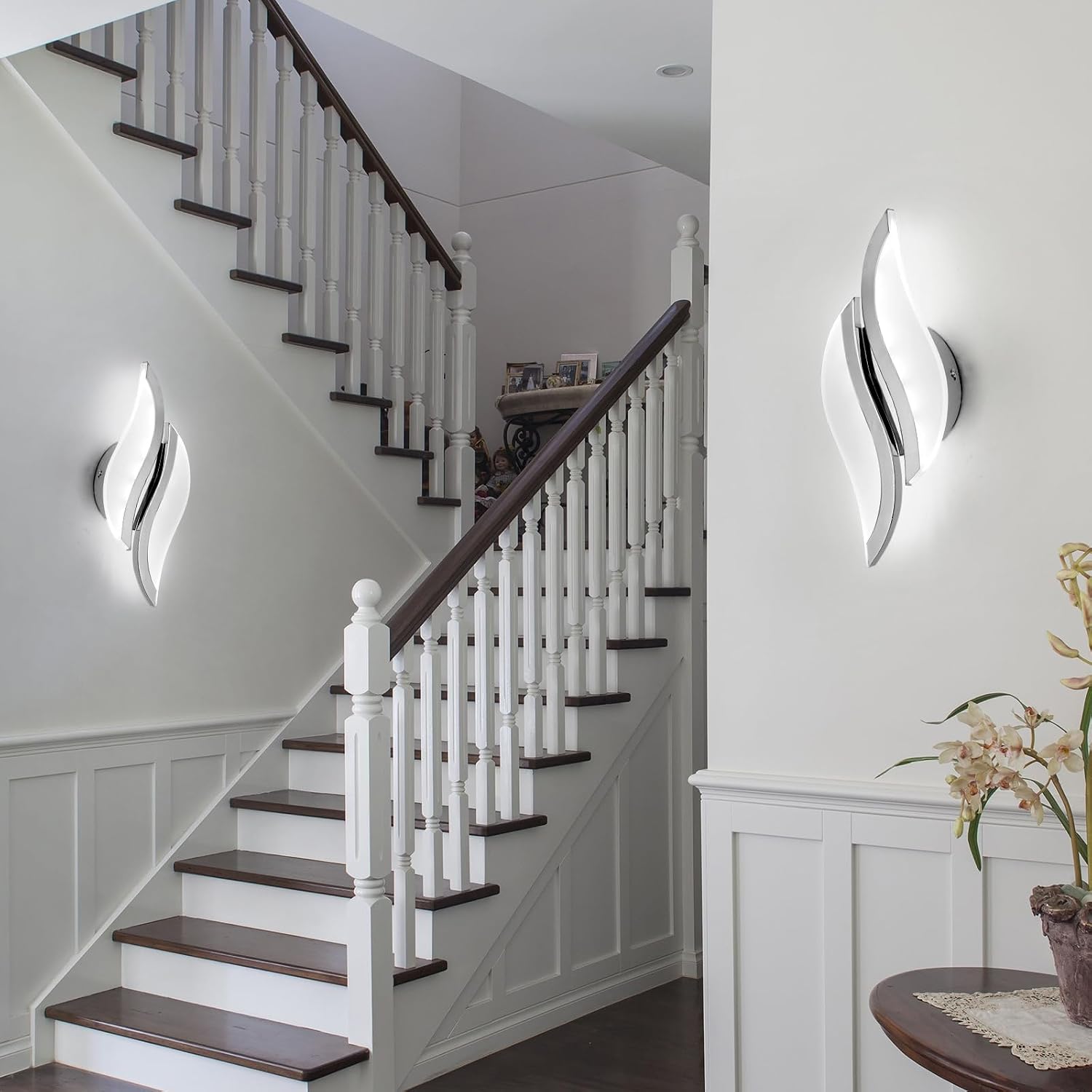 Chrome LED Acrylic Wall Sconce