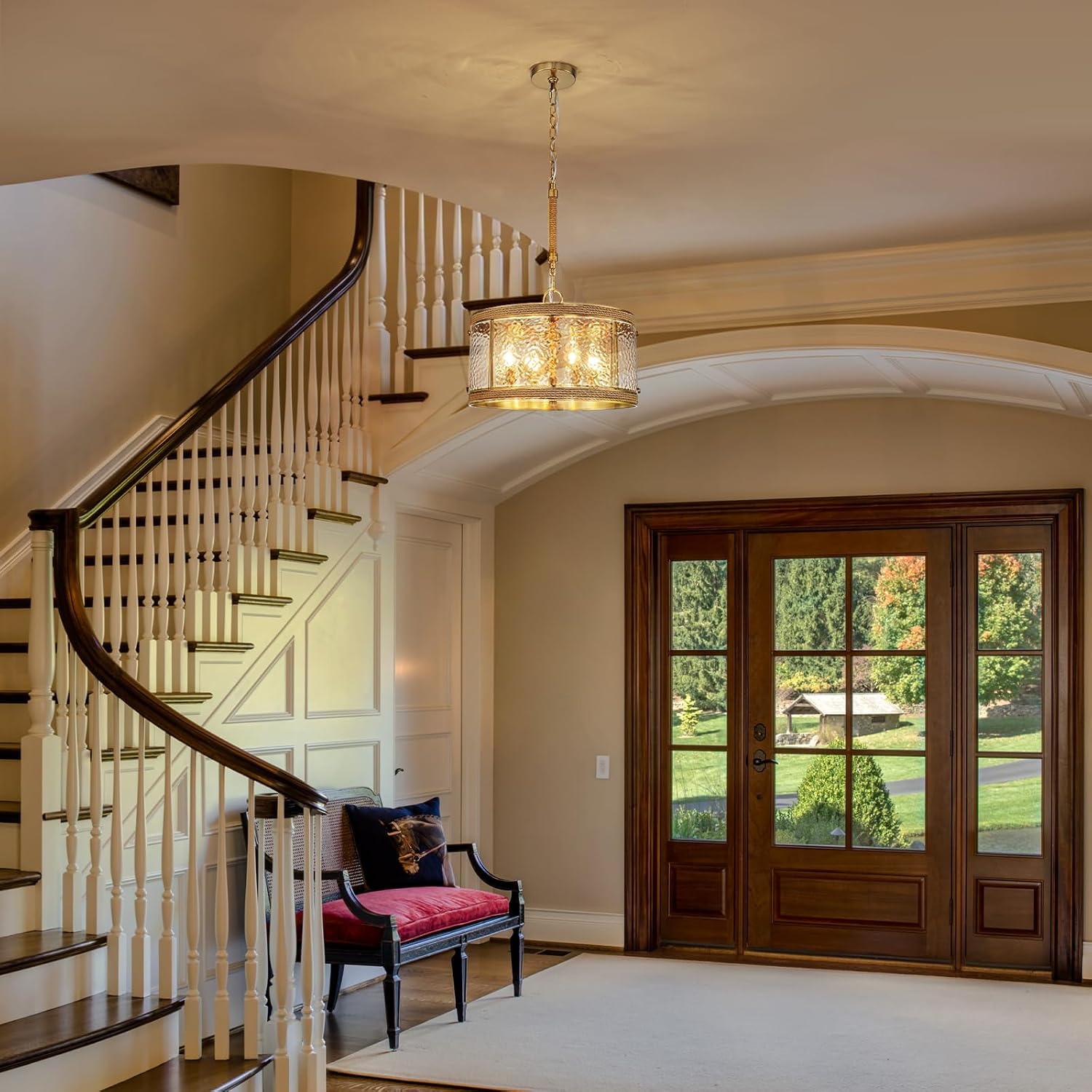 Gold 4-Light Farmhouse Chandelier