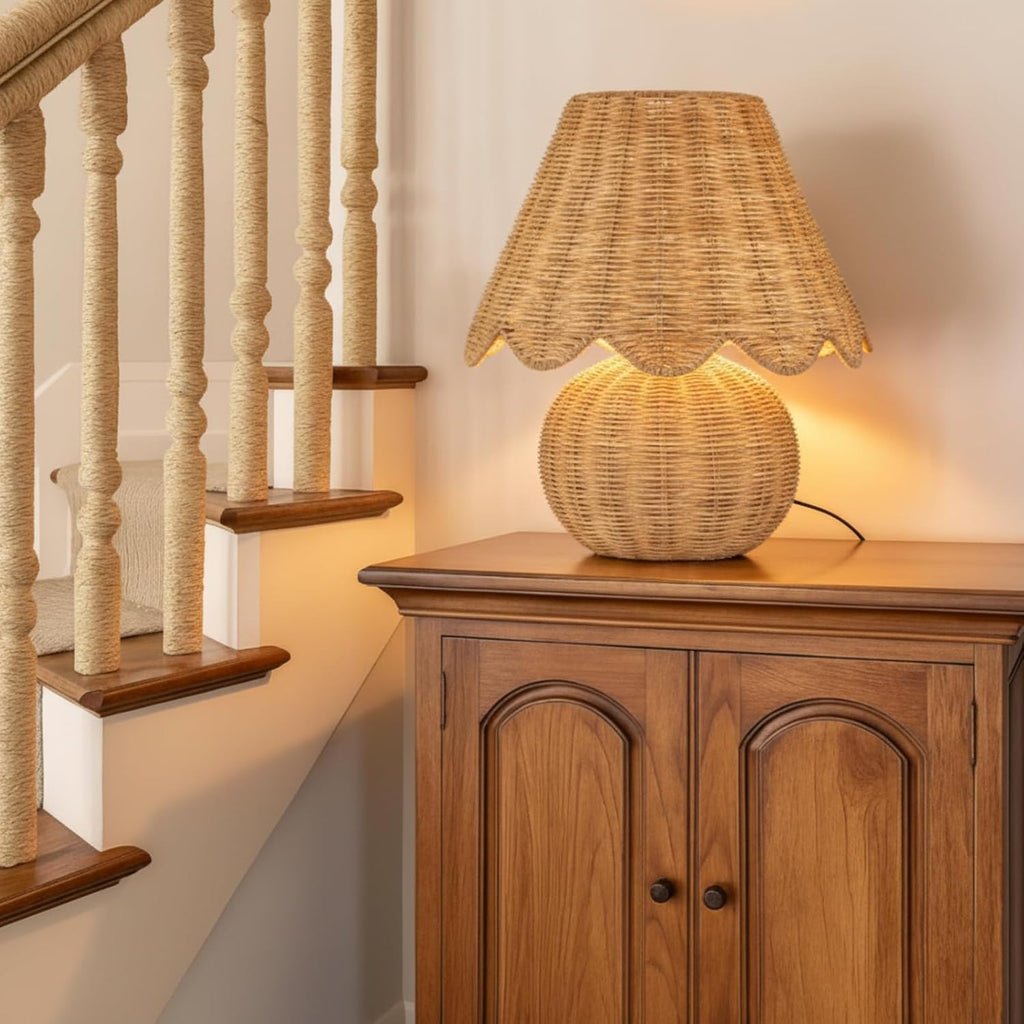 Woven Rattan Decor Table Lamp