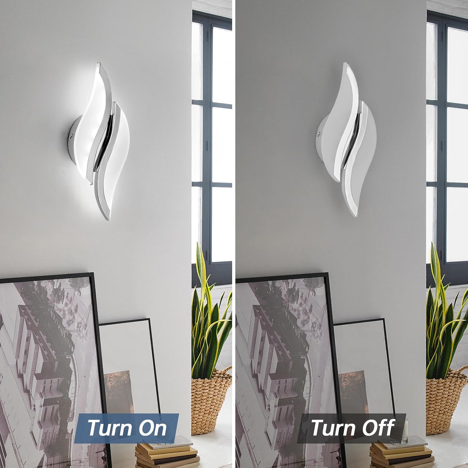 Chrome LED Acrylic Wall Sconce