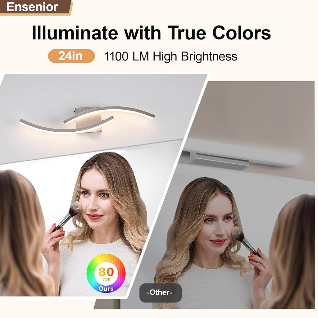 23.62" Brushed Nickel Dimmable LED Vanity Light