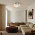 Matte White Opal Glass 1-Light Flush Mount Ceiling Light