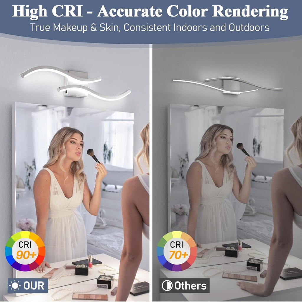 24" Brushed Nickel Dimmable LED Vanity Light