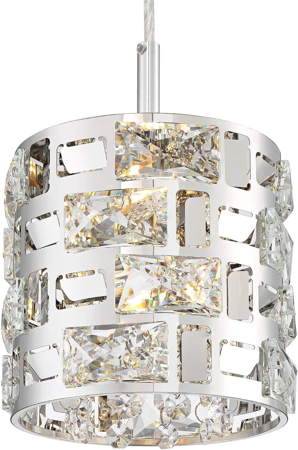Chrome Crystal Mini LED Pendant Light