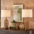 Touch Dimmable Rattan Lamp Set