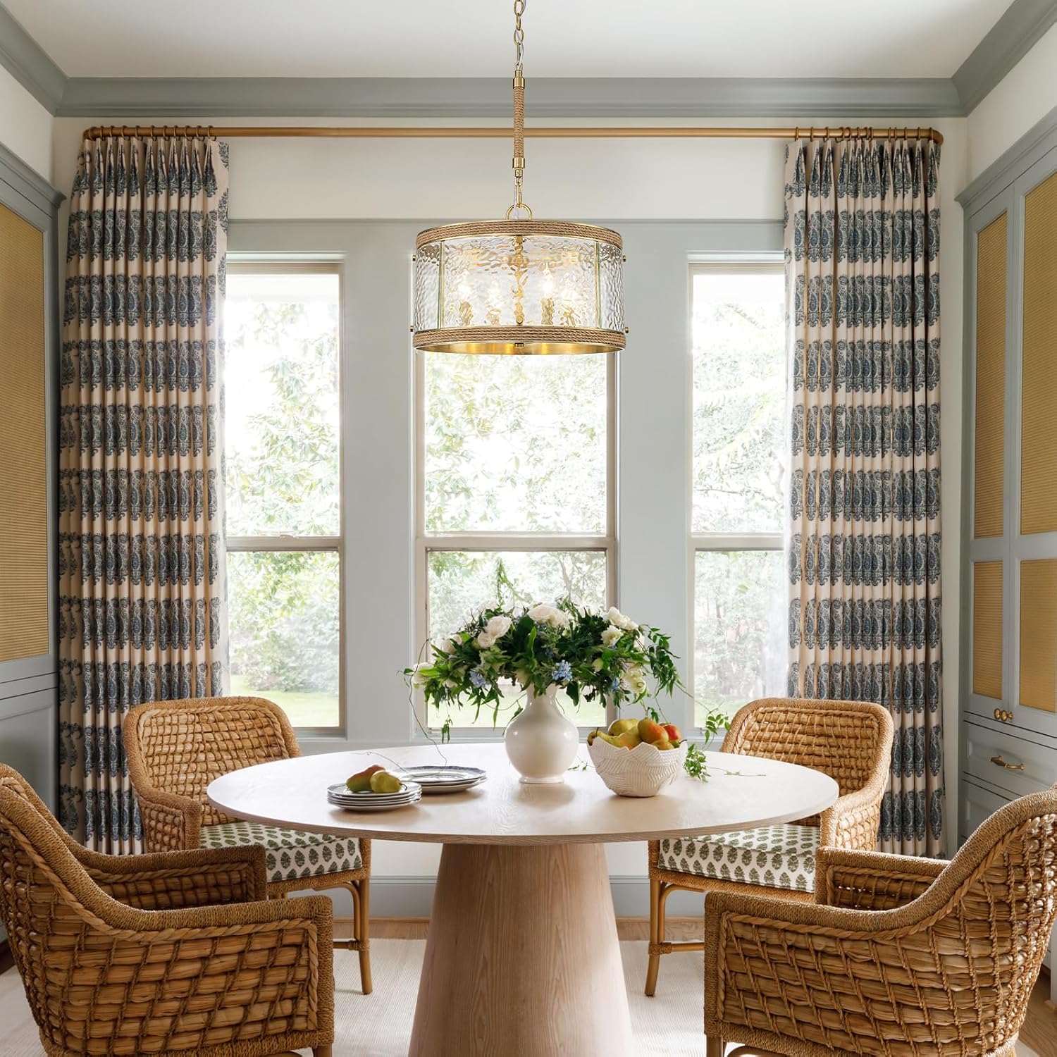 Gold 4-Light Farmhouse Chandelier