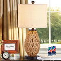 Touch Dimmable Rattan USB Table Lamp