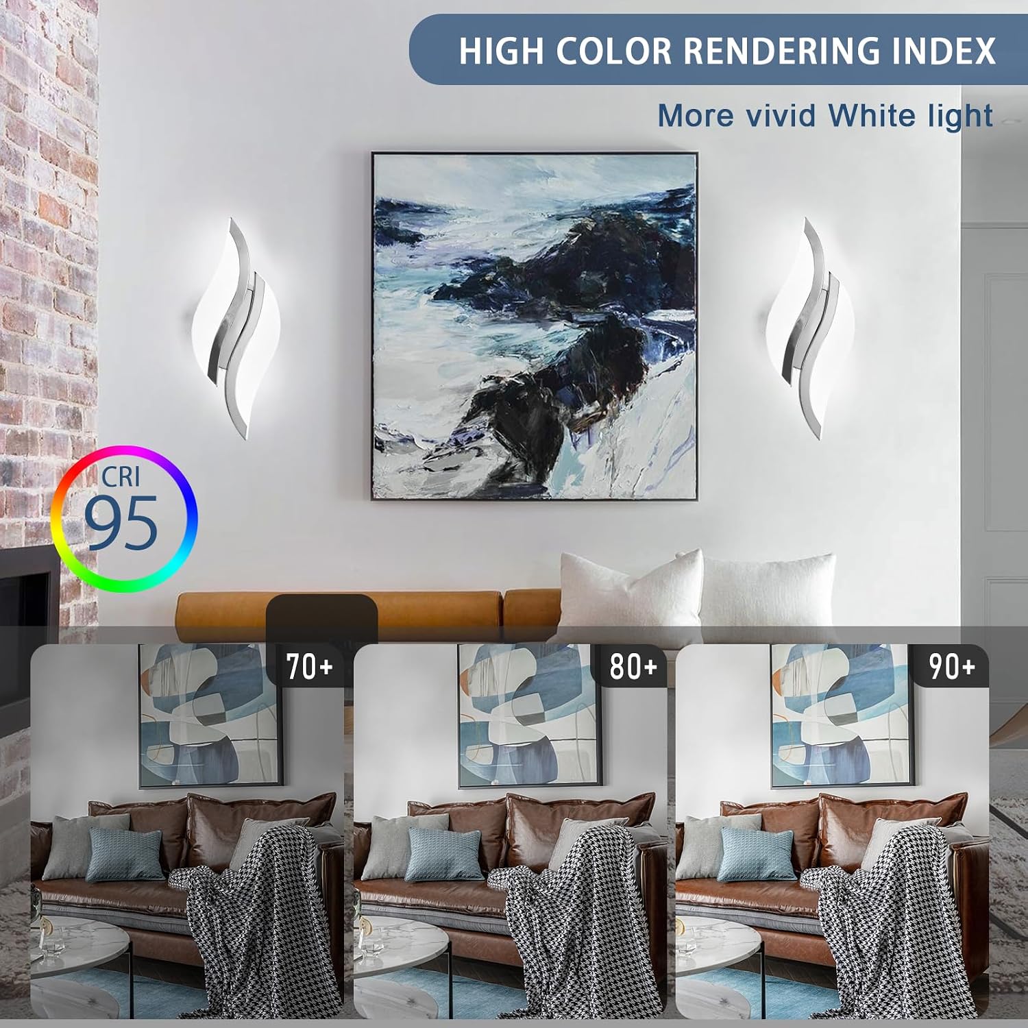 Chrome LED Acrylic Wall Sconce